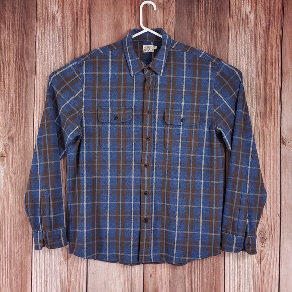 Faherty Mens Size XL Legend Sweater Flannel Shirt Alpine Lake Plaid Soft - Picture 1 of 12